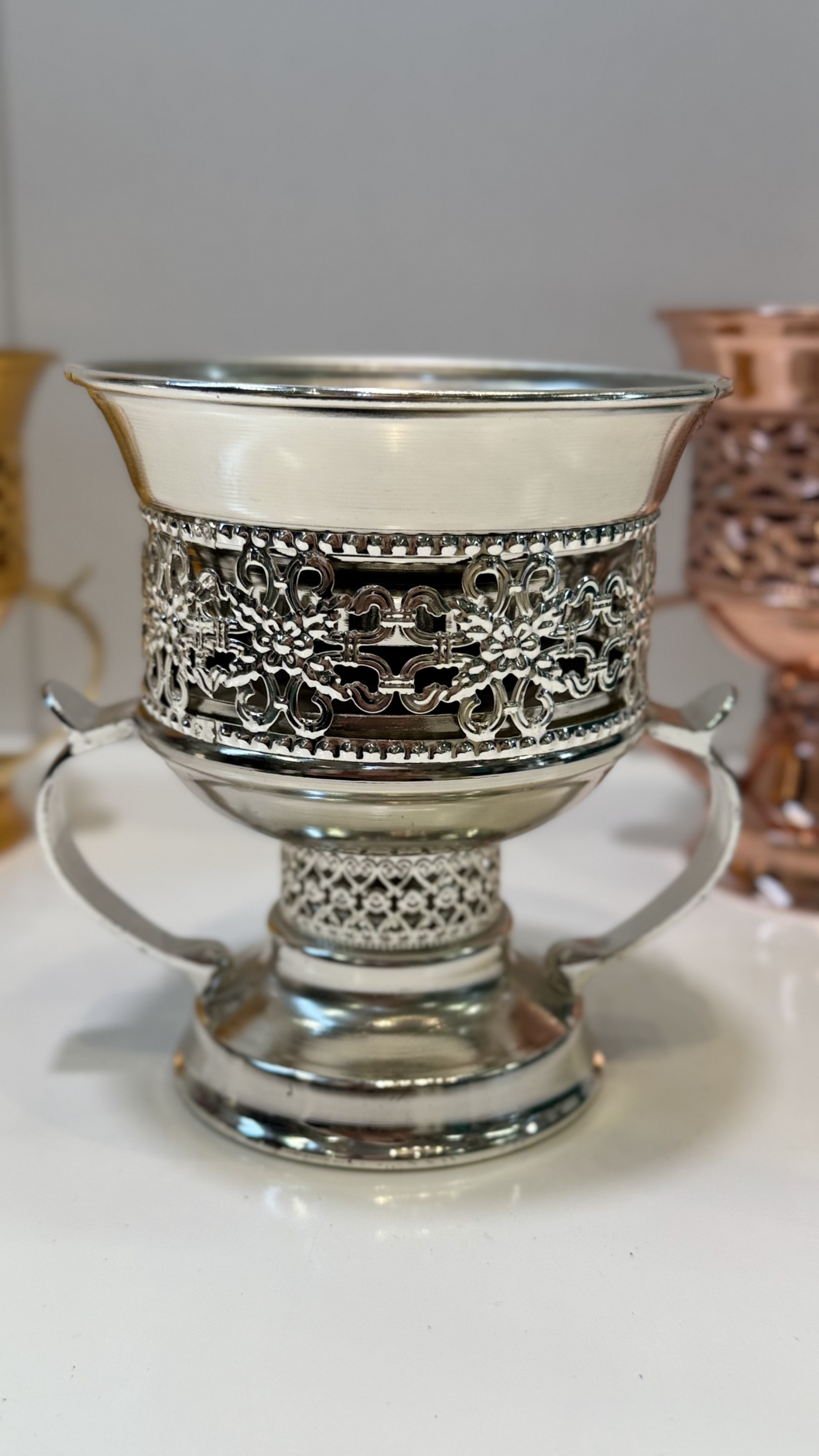 Бахурница металлический, в серебре